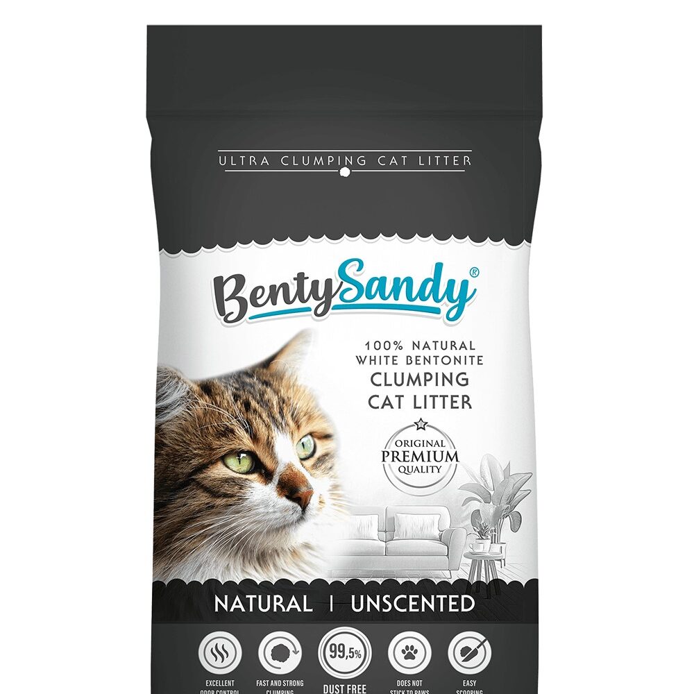 Benty Sandy Natural White Dust Free Cat Litter 20 L