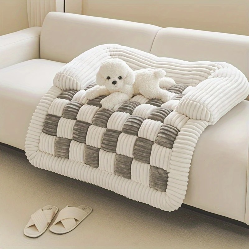 Checkered Plaid Pet Mat
