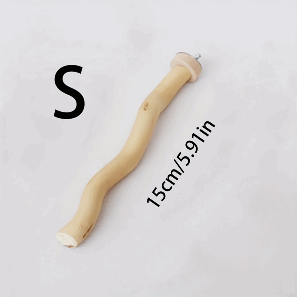 Natural Wood Curved Bird Perch